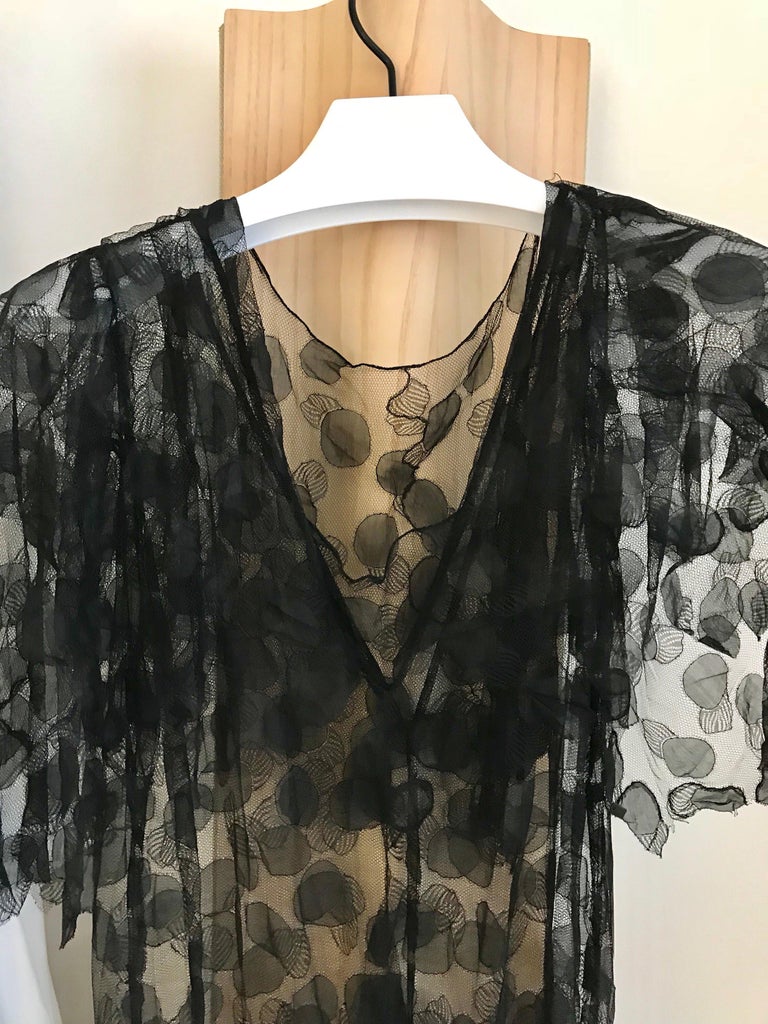1940s Black Lace Gown