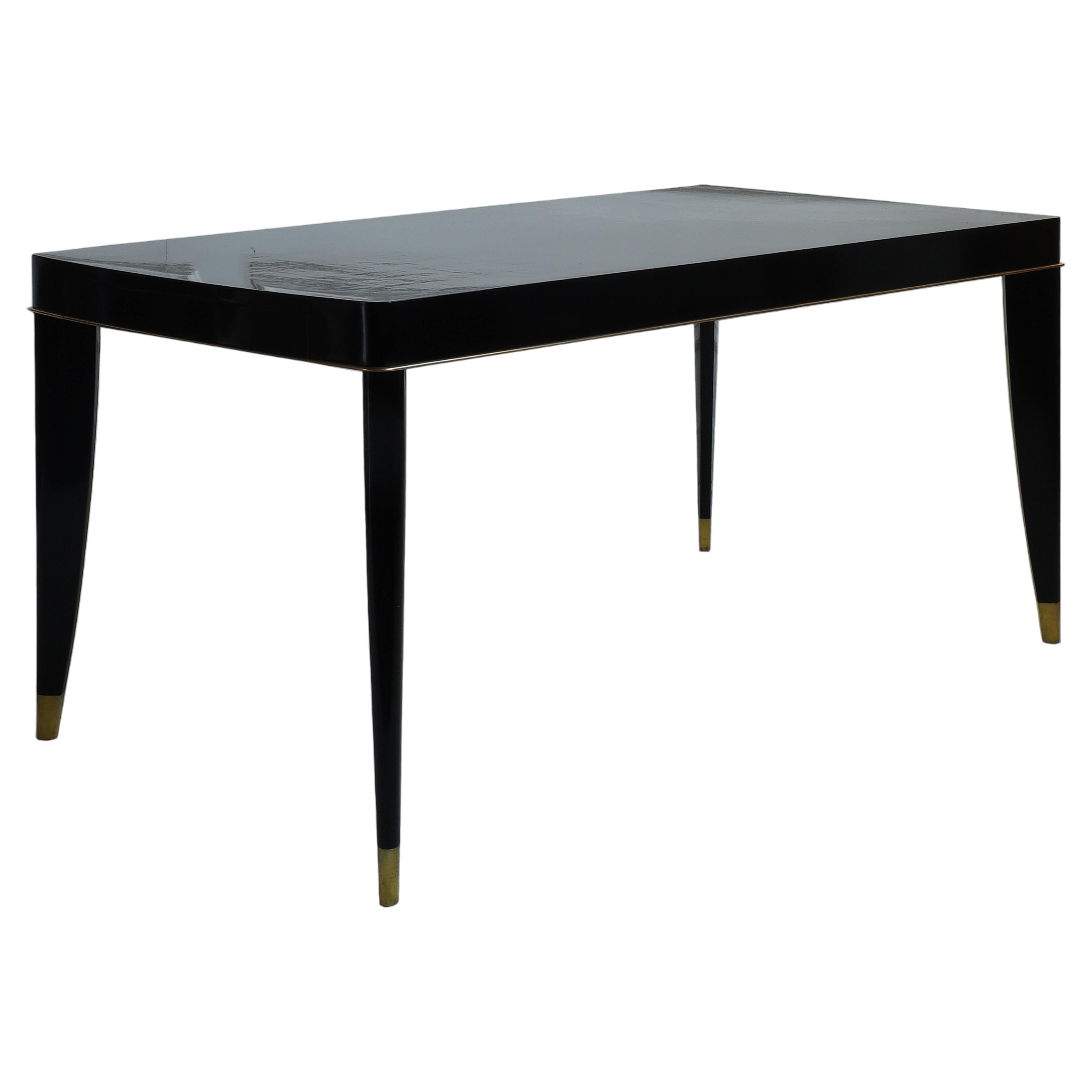 1930s Black Lacquered Table