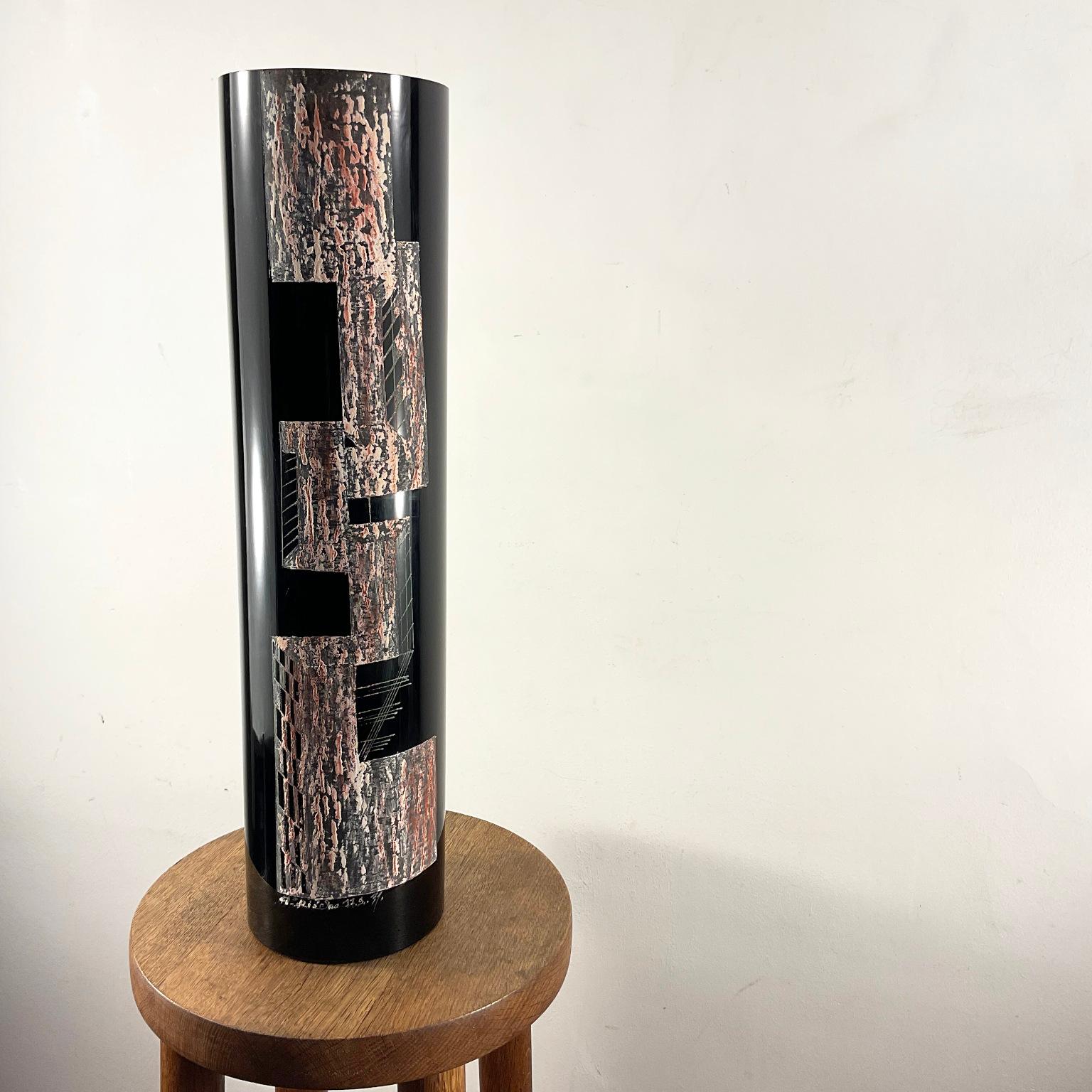 1930s Vase Engraved by Anatole Riecke with Cubist Designed For Sale 8