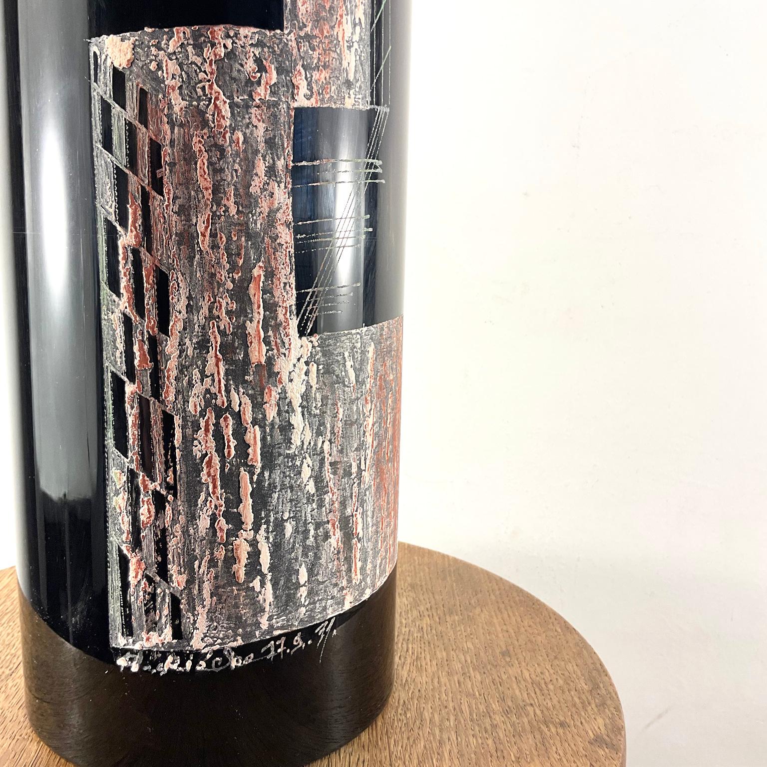 1930s Vase Engraved by Anatole Riecke with Cubist Designed For Sale 1