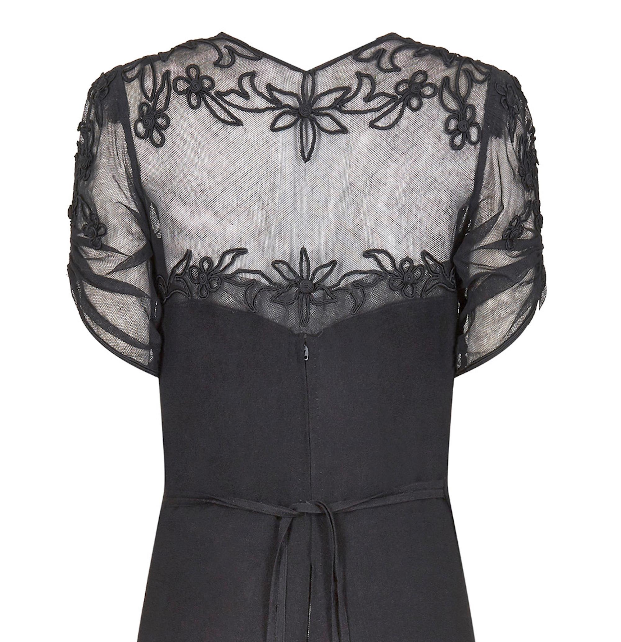 black 1930s dress