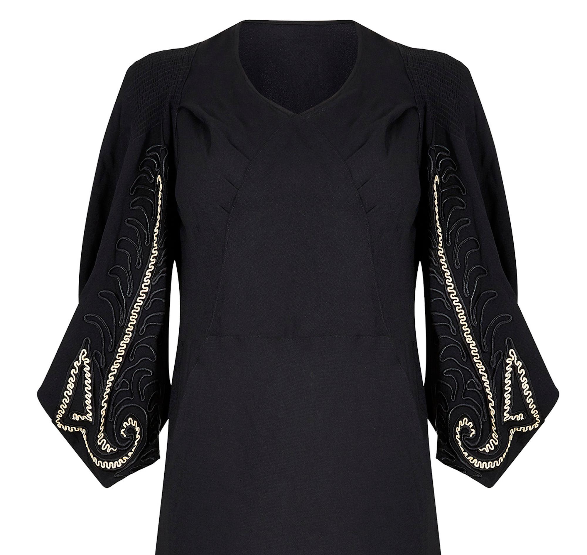 black 1930s dress