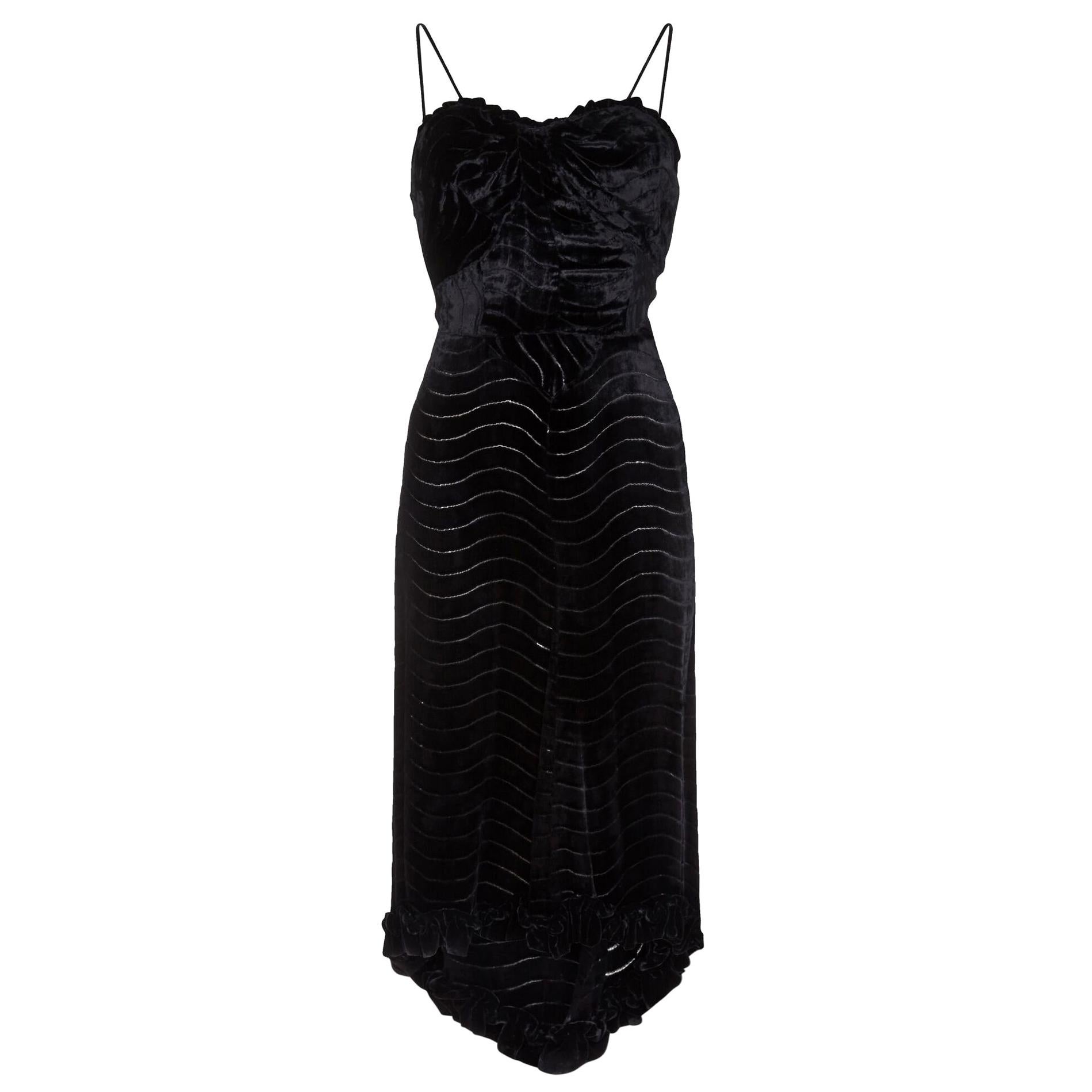 Velvet devore dress top
