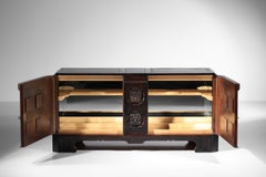 1930s blackened wood sideboard with storage compartment