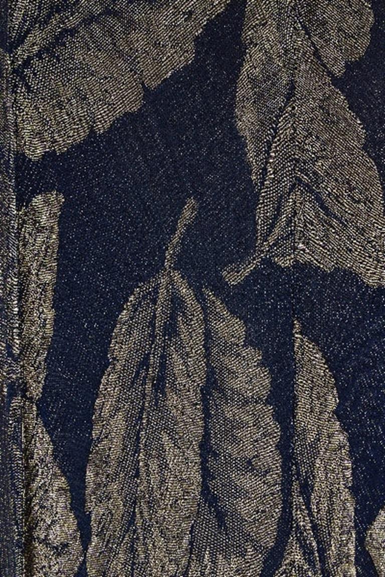 Robe lamée bleue et or des années 1930 Pour femmes en vente