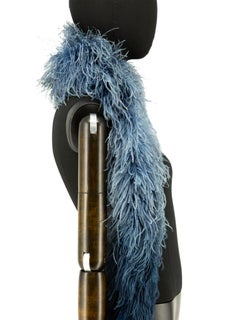 1930s Blue Ombre Feather Boa