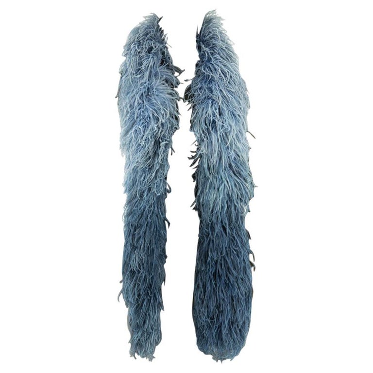 1930s Blue Ombre Feather Boa For Sale at 1stDibs