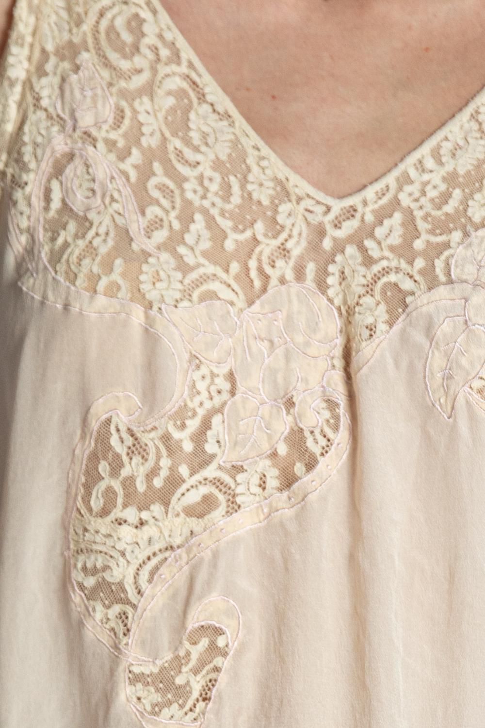 1930S Blush Pink Nylon With Lace Camisole 3