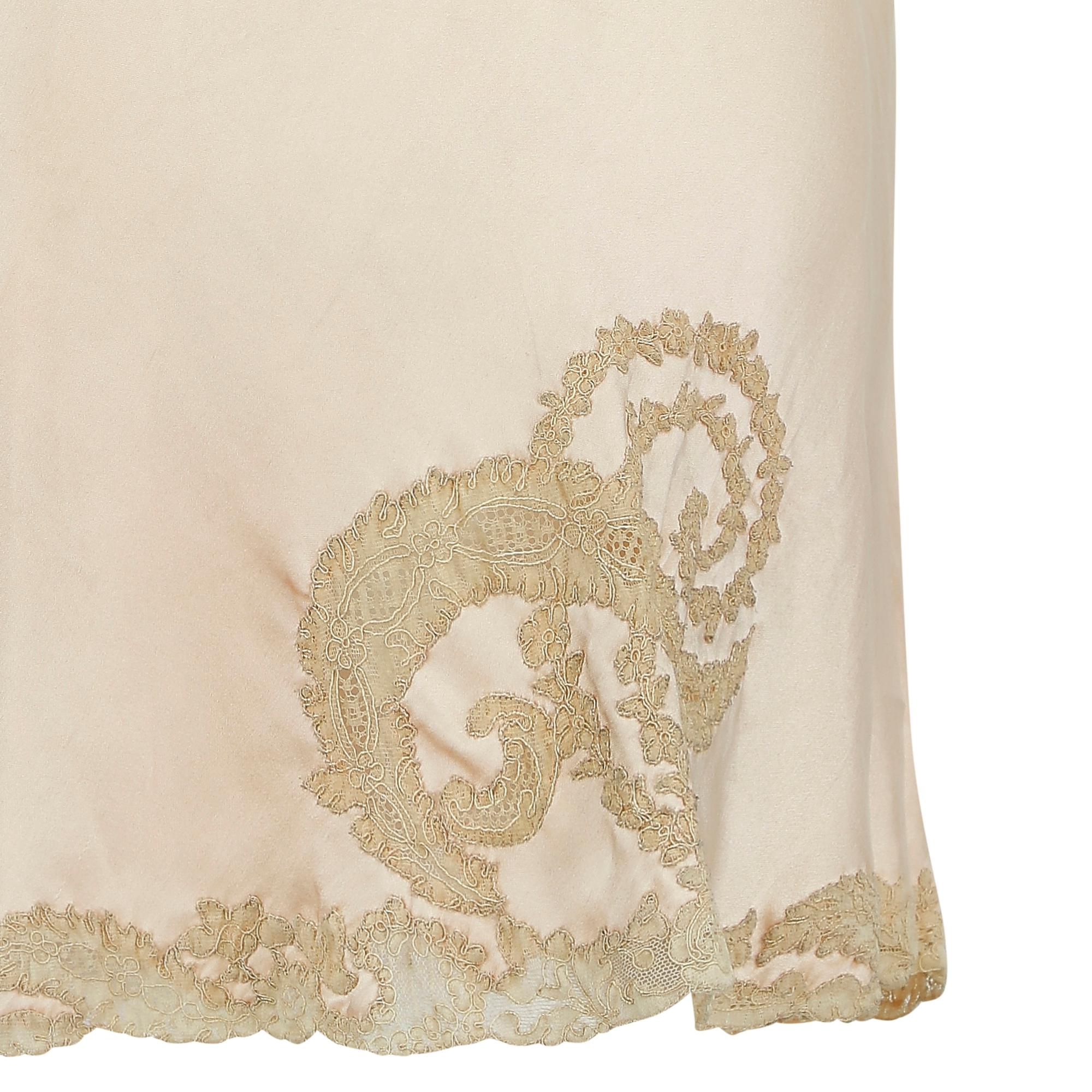 Women's 1930s Blush Pink Silk and Lace Tap Pants For Sale