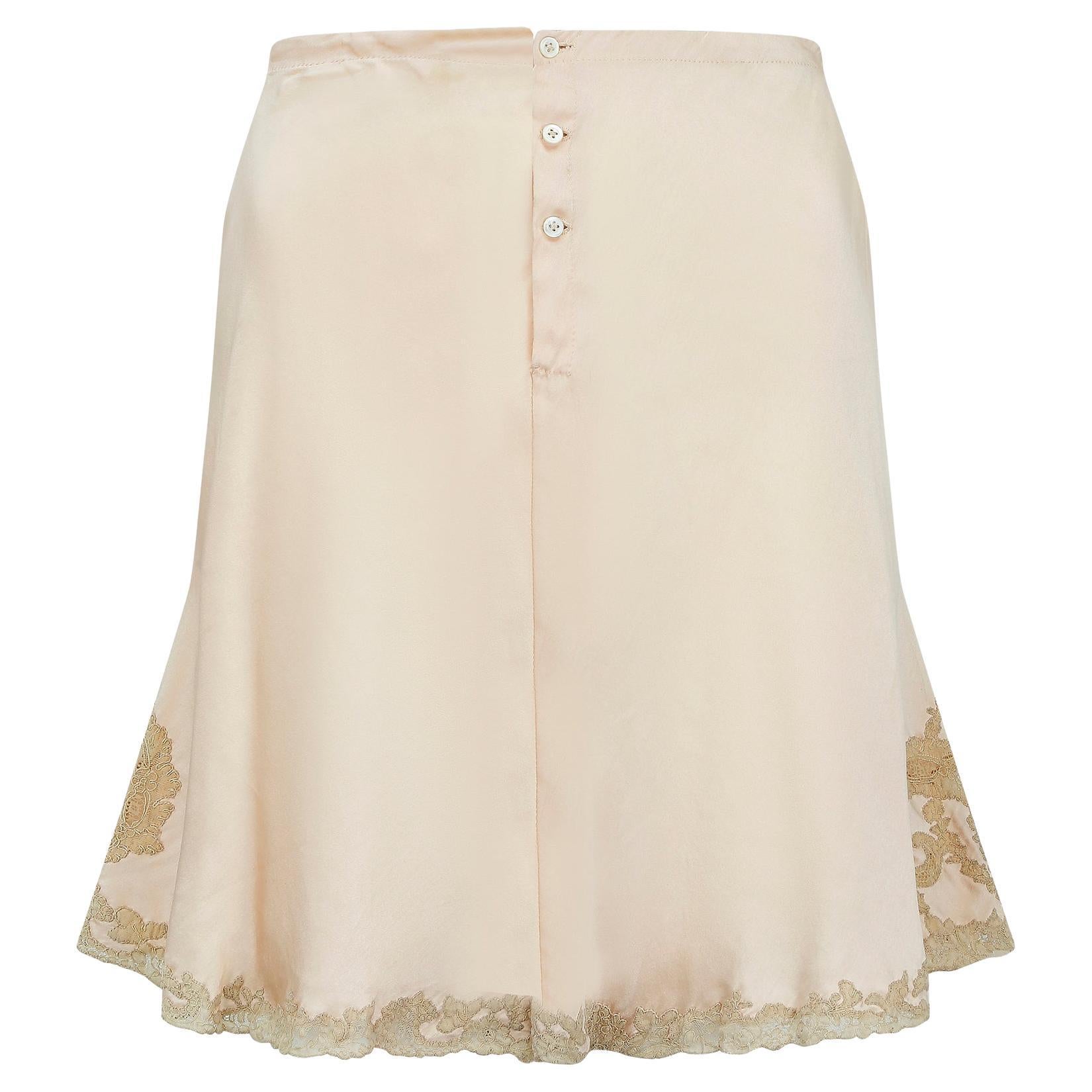 1930s Blush Pink Silk and Lace Tap Pants For Sale