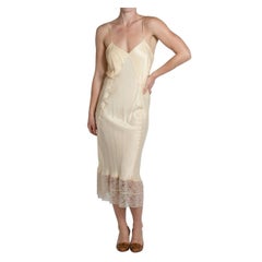 1930S Blush Silk Bias Cut 4 Panel Slip