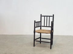 1930's Bobbin easy chair low back