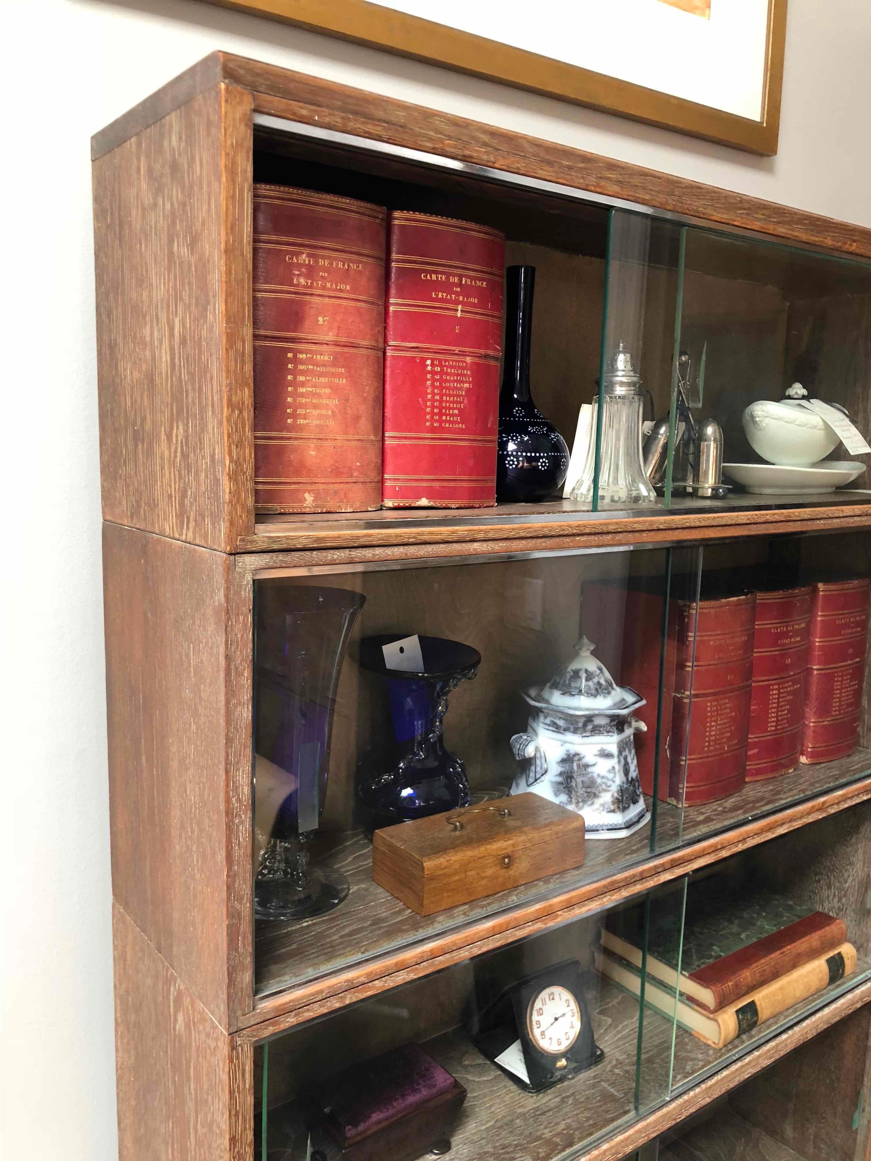 Other 1930s Bookcase with Sliding Glass Doors from Oxford University