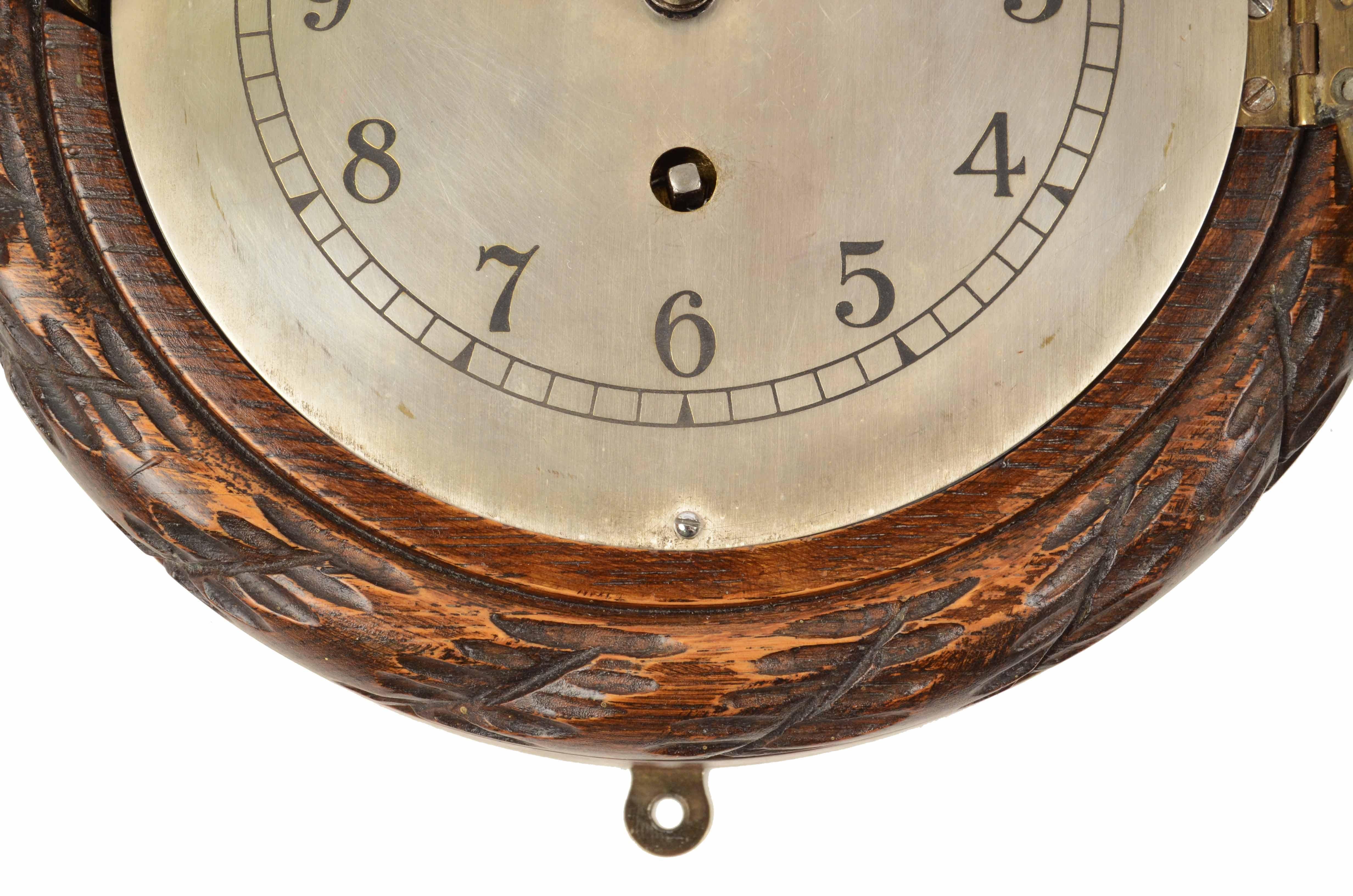 1930s Brass and Wood Shipboard Navigation Clock Antique Nautical Instrument 3