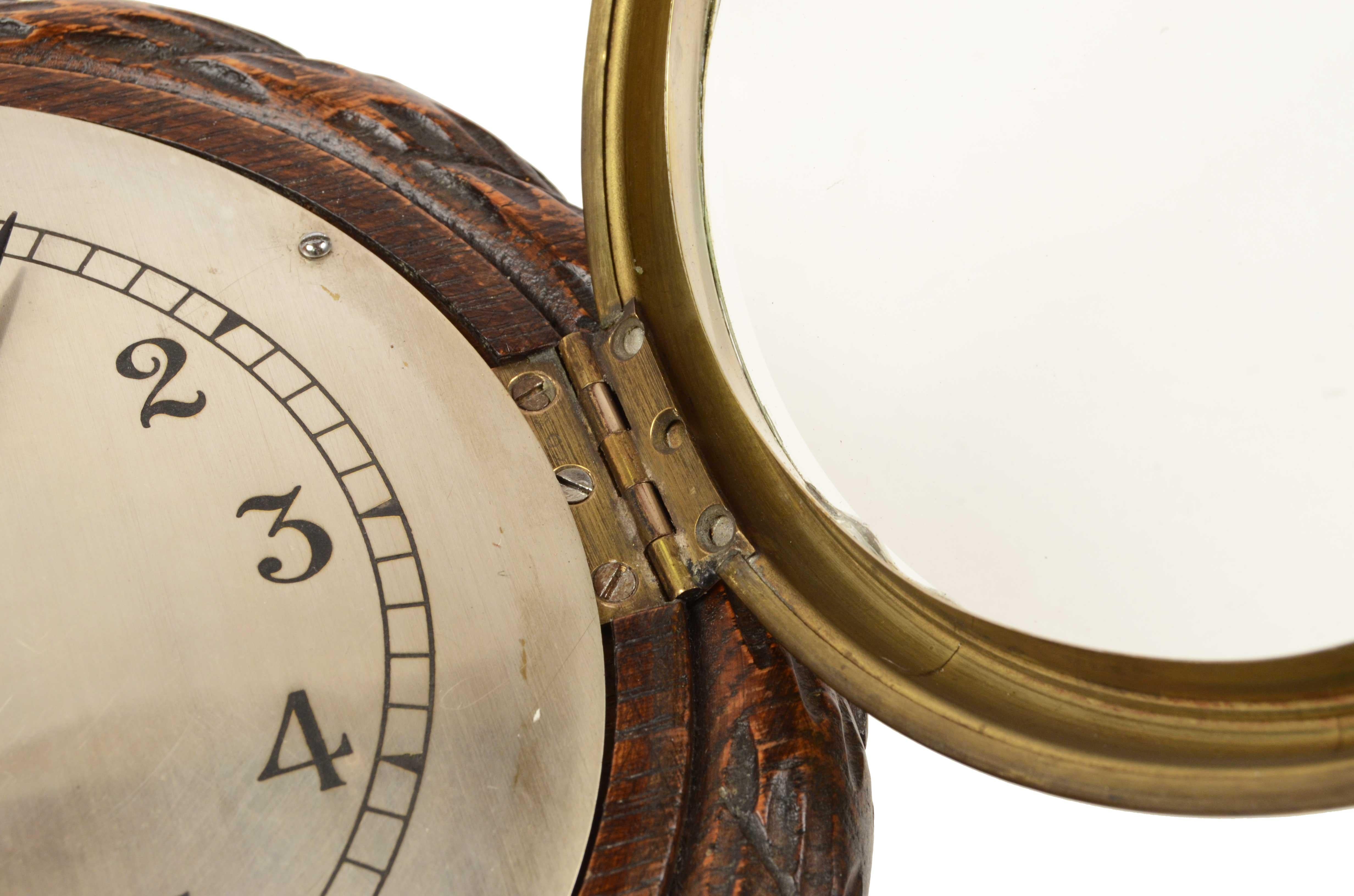 1930s Brass and Wood Shipboard Navigation Clock Antique Nautical Instrument 4