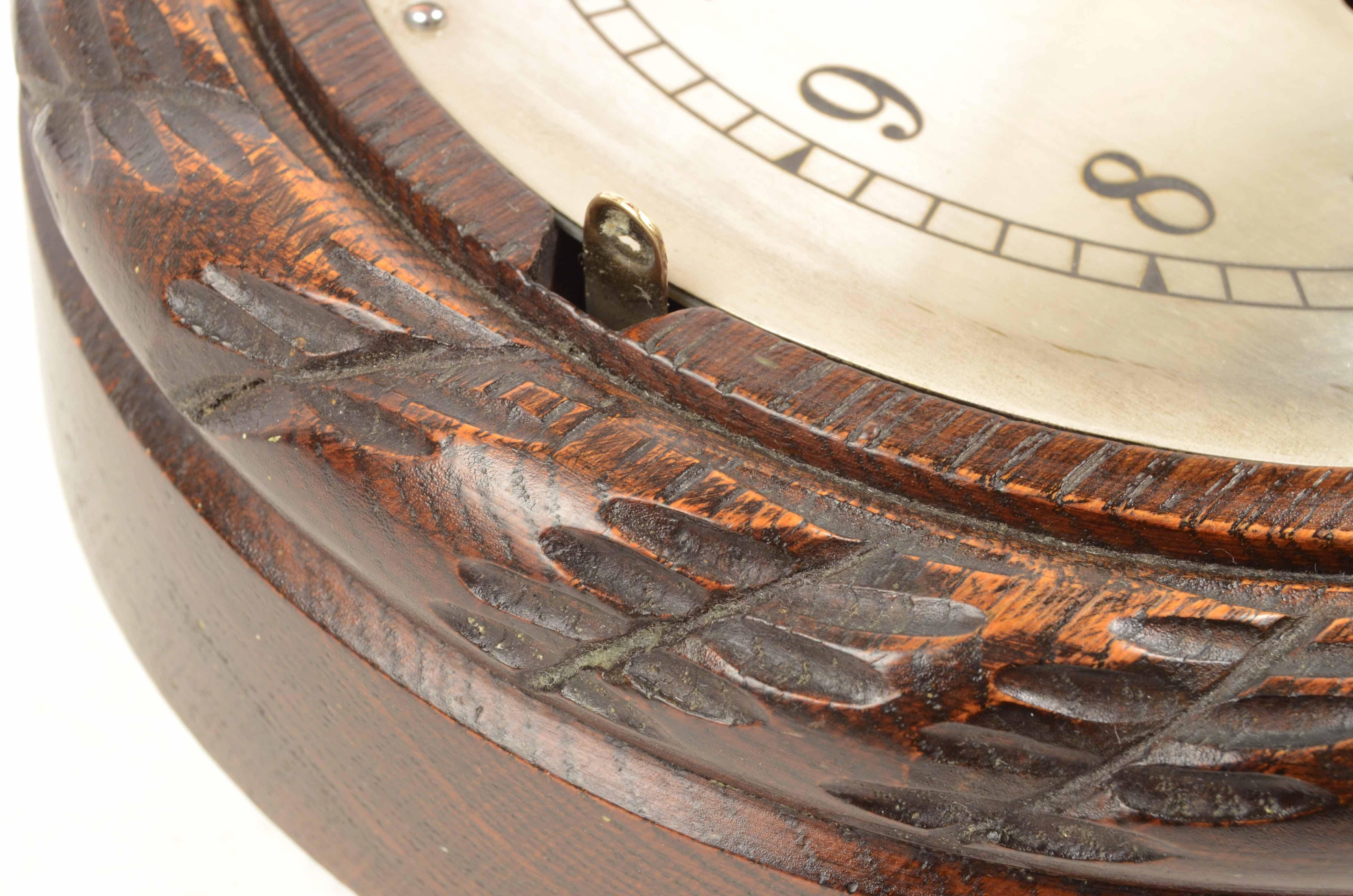 1930s Brass and Wood Shipboard Navigation Clock Antique Nautical Instrument 5