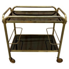 1930s Brass Bar Cart