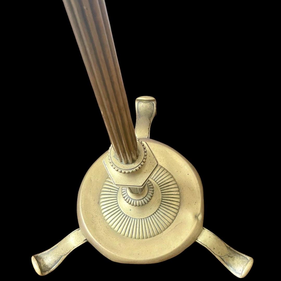 1930's Brass Candelabra Regency Floor Lamp For Sale 1