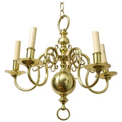1930s Brass Chandelier
