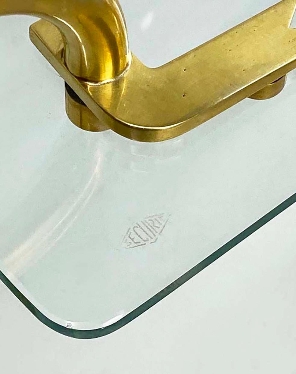 1930s Brass & Glass Italian Bar Cart Attributed to Gio Ponti for Fontana Arte 5