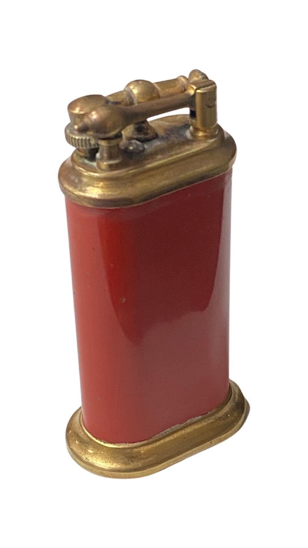Art Deco 1930s Brass Lift Arm Table Cigarette Lighter by Park Sherman