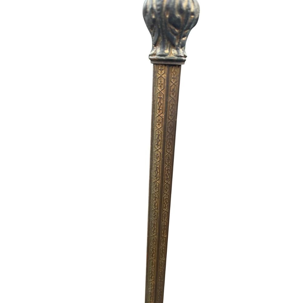 Lampada da terra in ottone anni '30, illuminazione in vendita 2