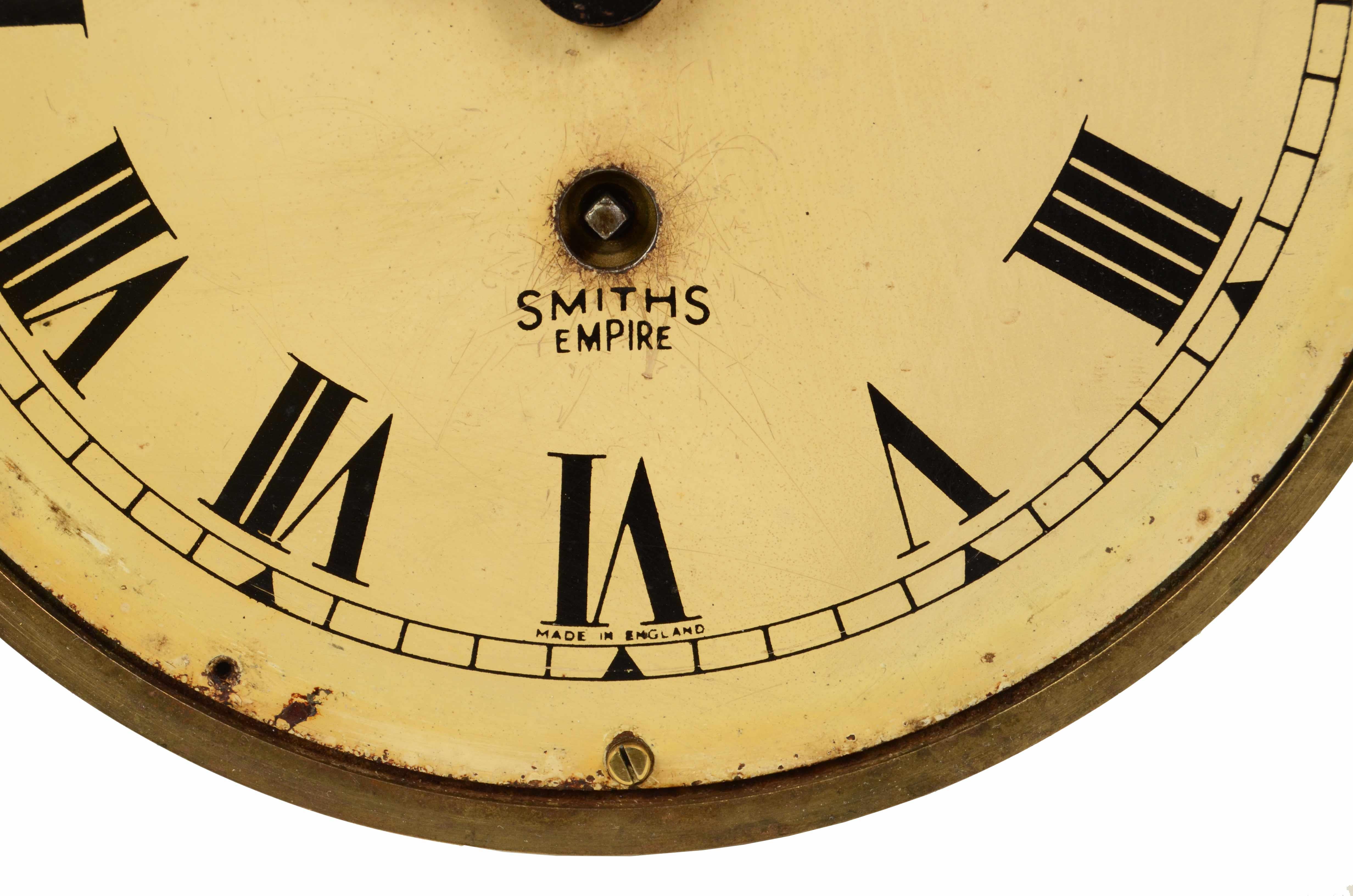 1930s Brass Smith Empire Shipboard Clock Antique Marine Navigation Instrument In Good Condition In Milan, IT