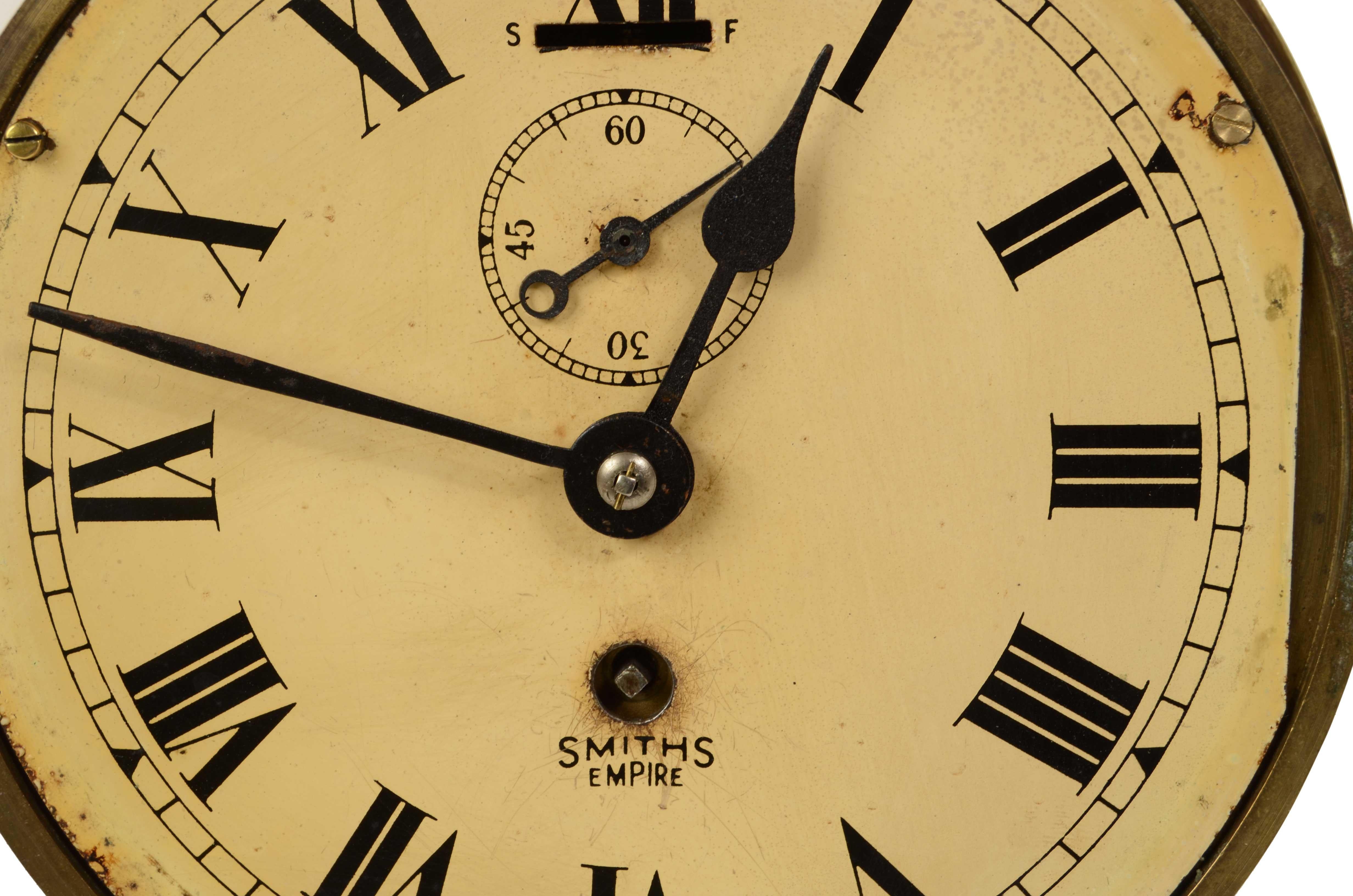 1930s Brass Smith Empire Shipboard Clock Antique Marine Navigation Instrument 1