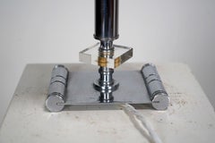 1930s British Lucite And Metal Table Lamp