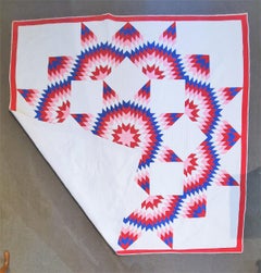 1930s Broken Star Patriotic Quilt