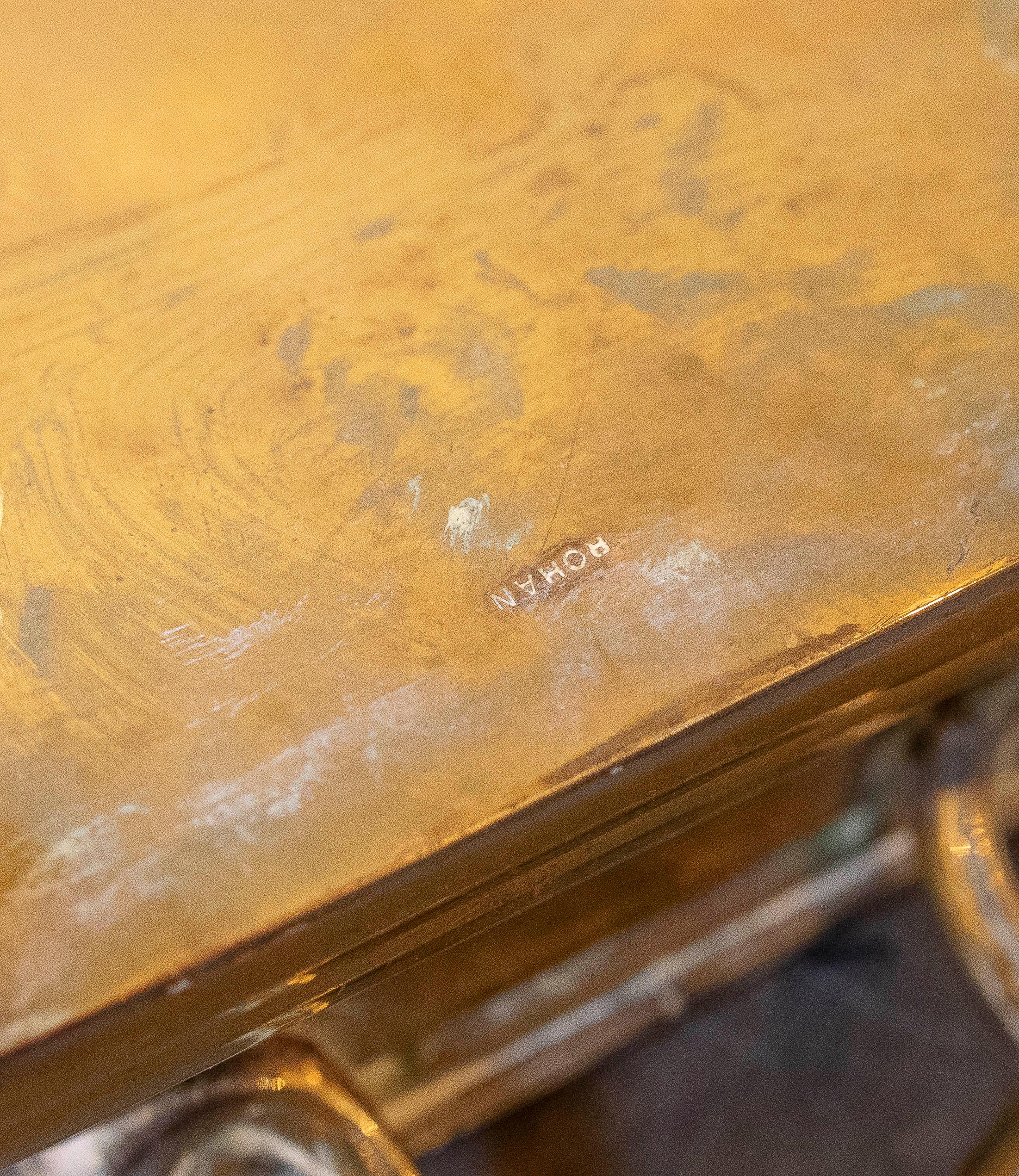 1930s Bronze and Metal Table Planter with Handles and Legs For Sale 9