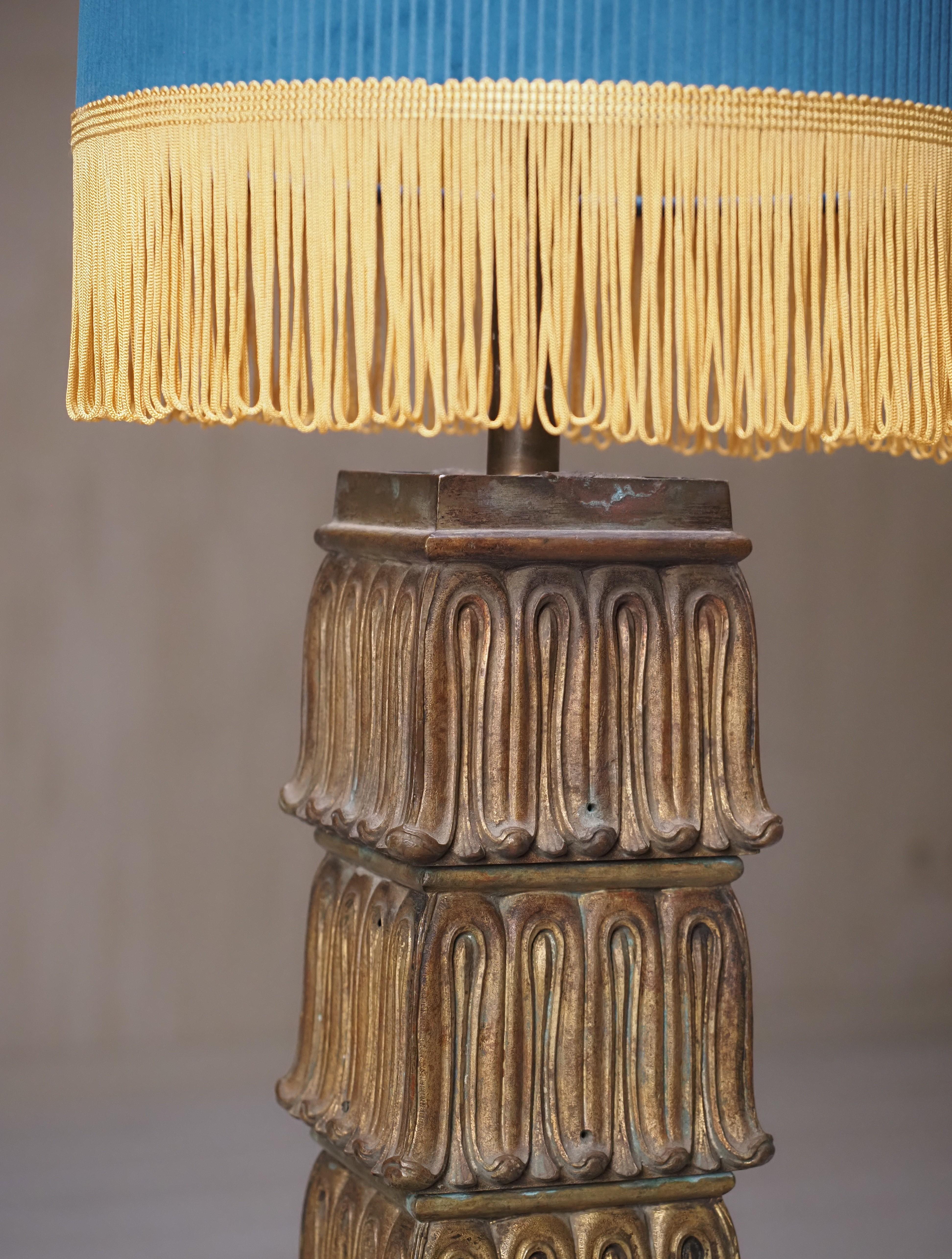 Lampada da tavolo Art Deco in bronzo del 1930 in vendita 1