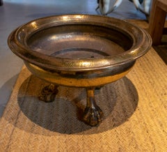 1930s Bronze Brazier with Lion's Claw Feet and Handles