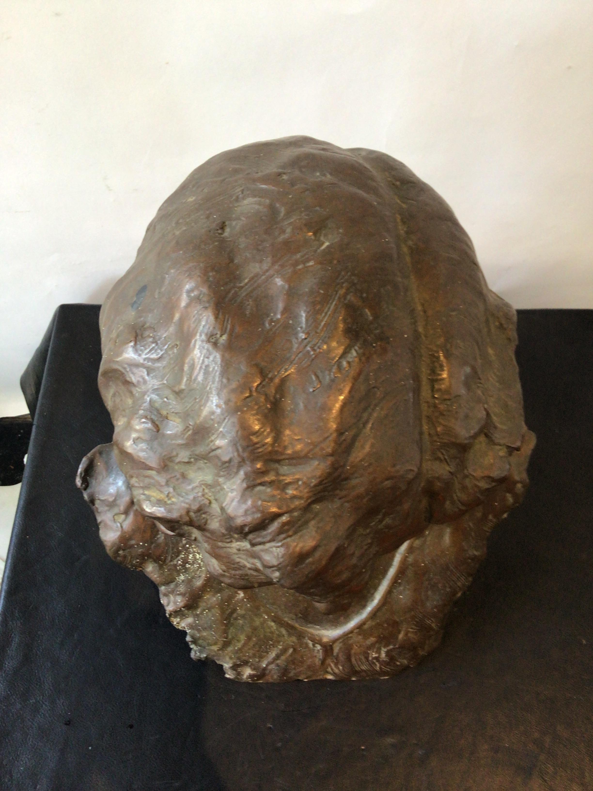 1930s Bronze Bust of Woman 2