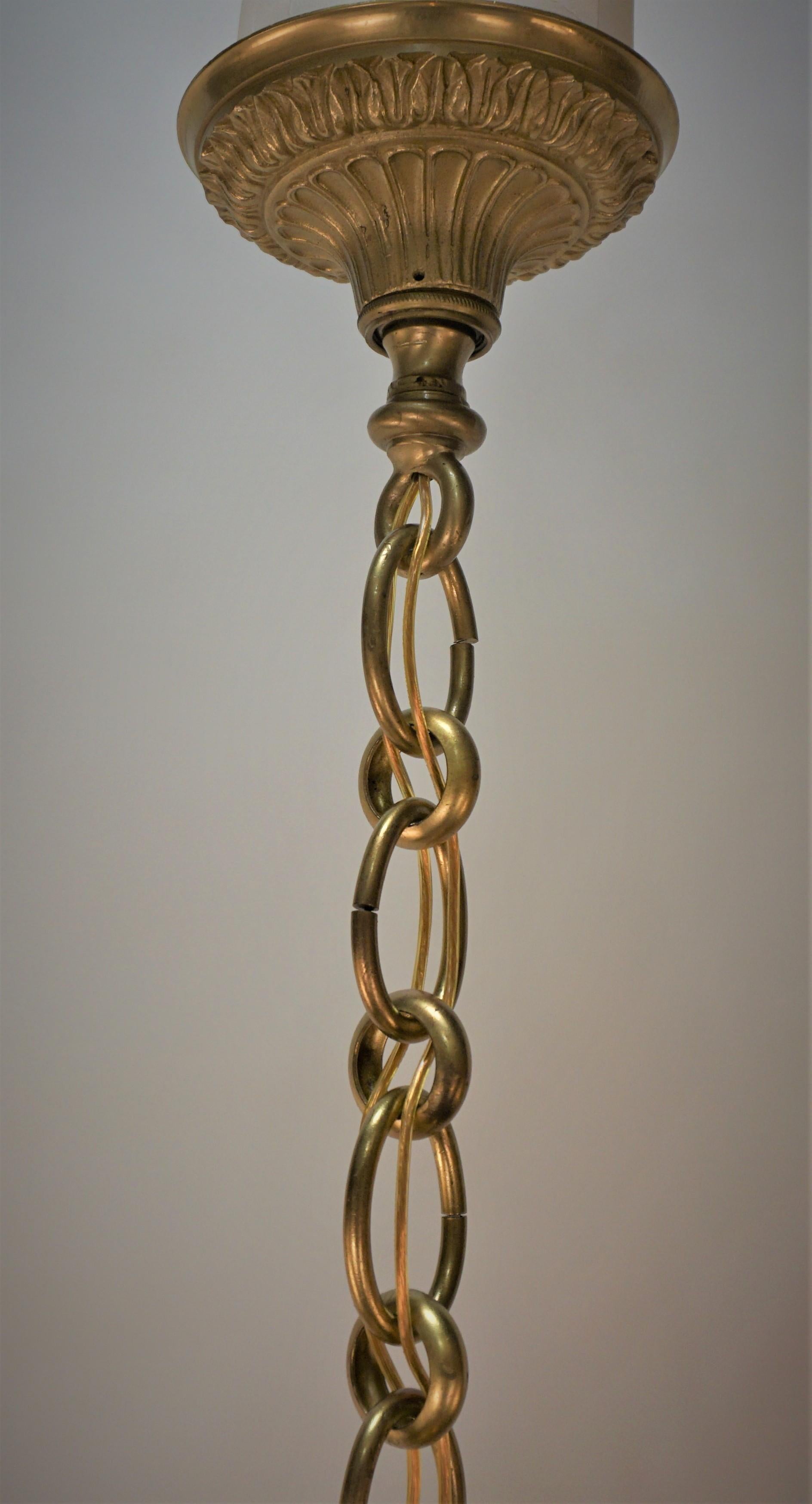 1930's Bronze Hanging Lantern by Petitot 2