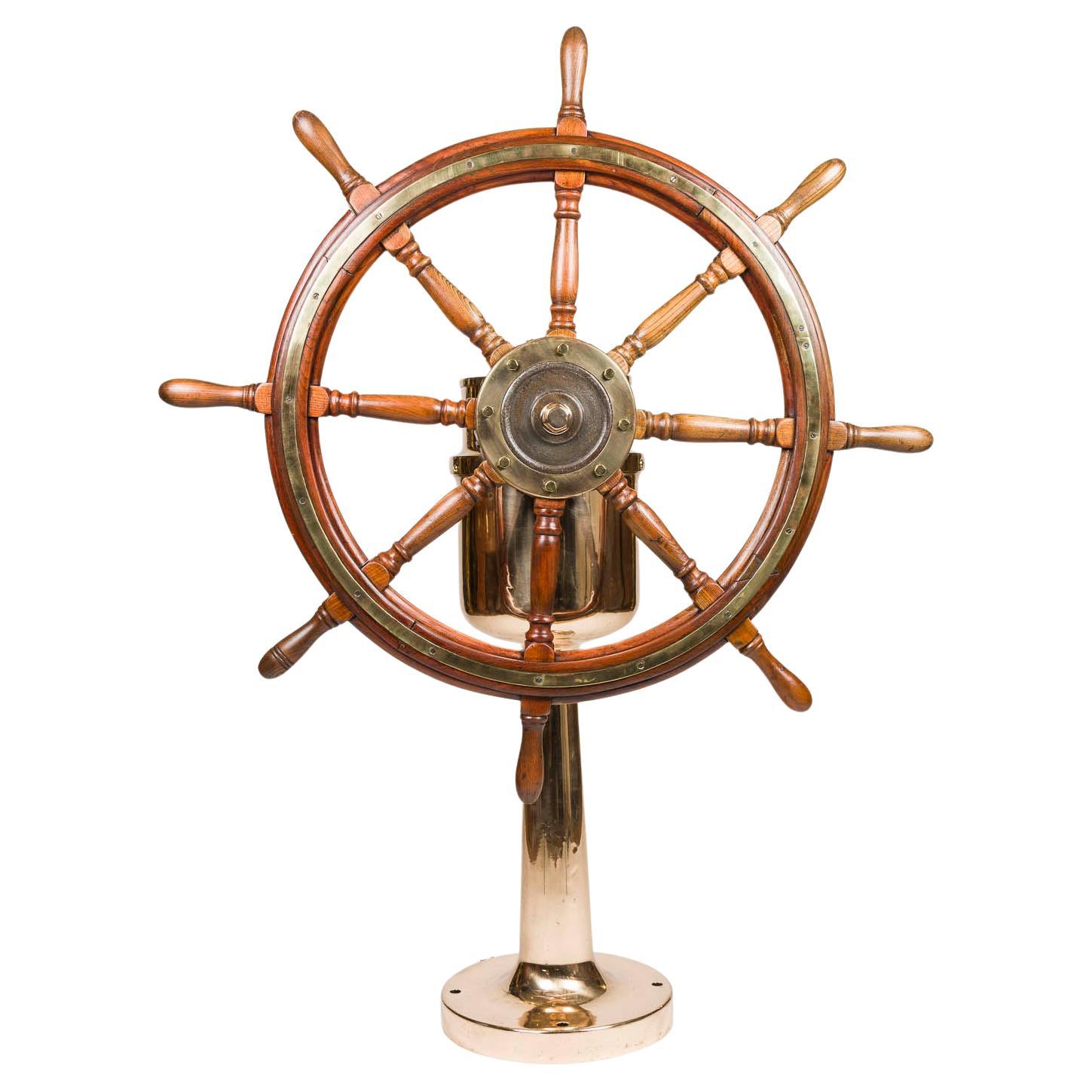 1930s bronze steering helm by the Benson Electric Co of Wisconsin
