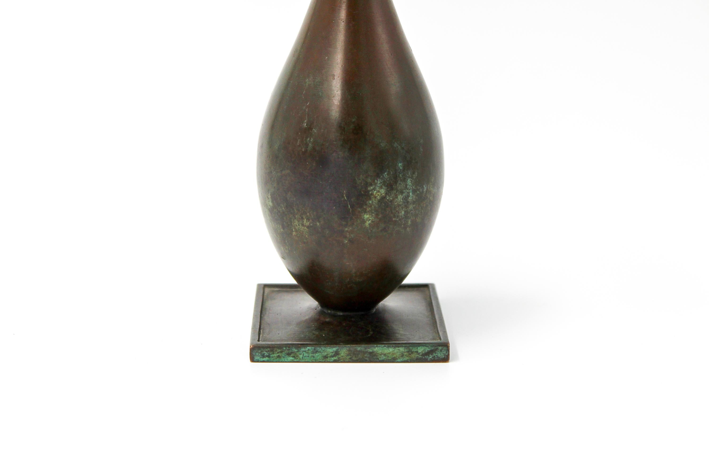 Swedish 1930s Bronze Vase by GAB, Sweden