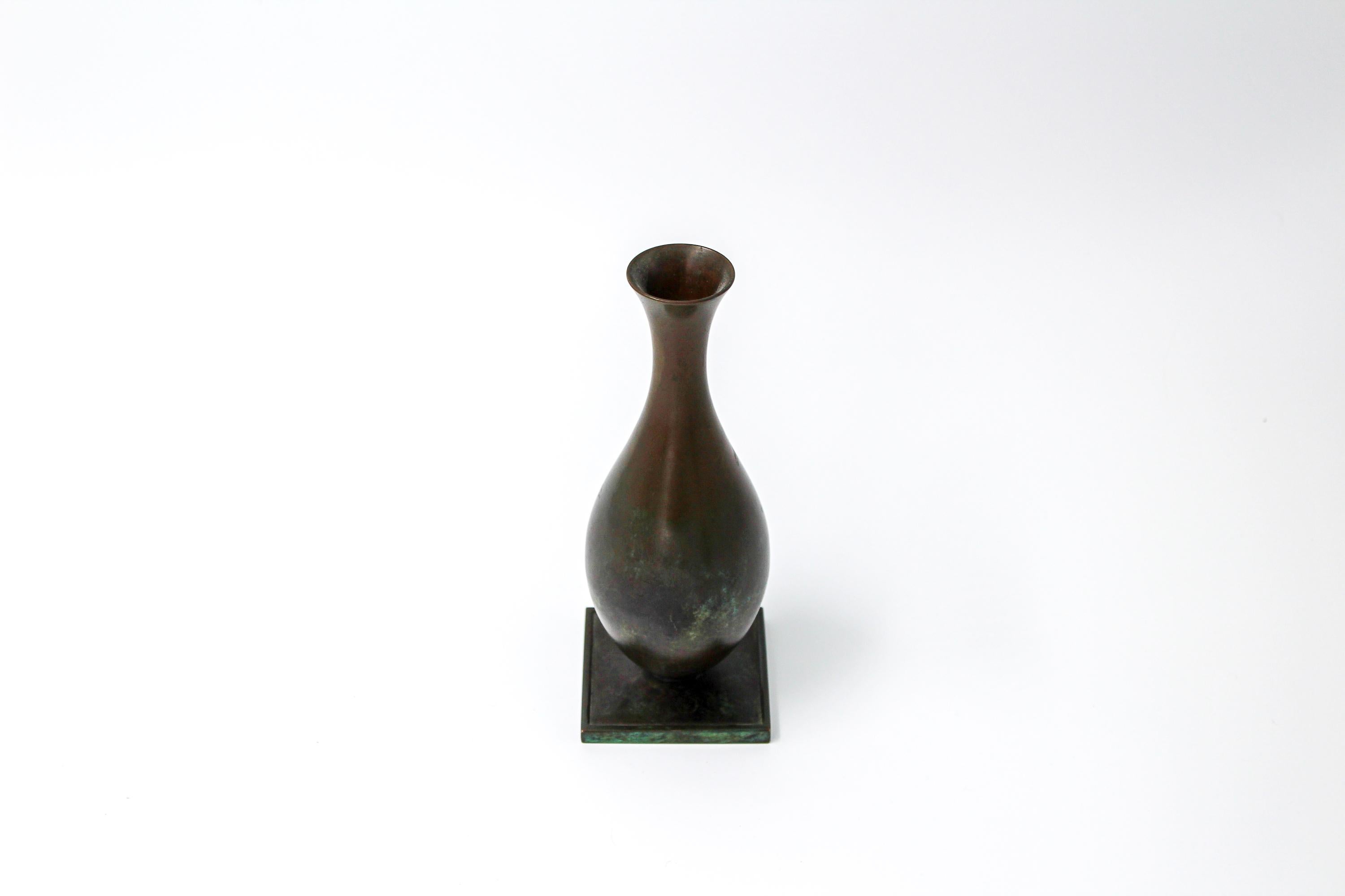 1930s Bronze Vase by GAB, Sweden In Good Condition In Malmo, SE