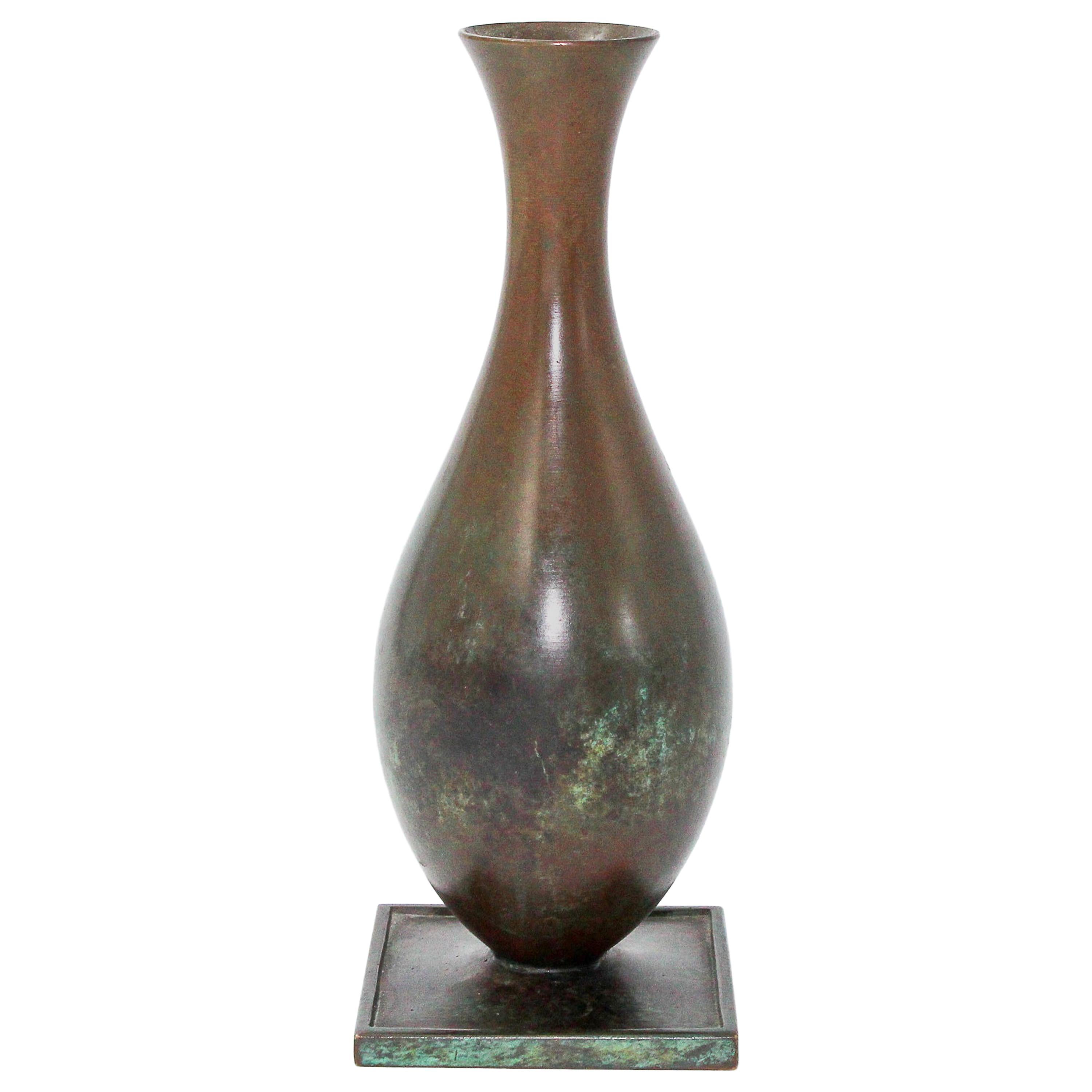 1930s Bronze Vase by GAB, Sweden