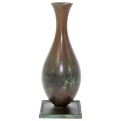 1930s Bronze Vase by GAB, Sweden