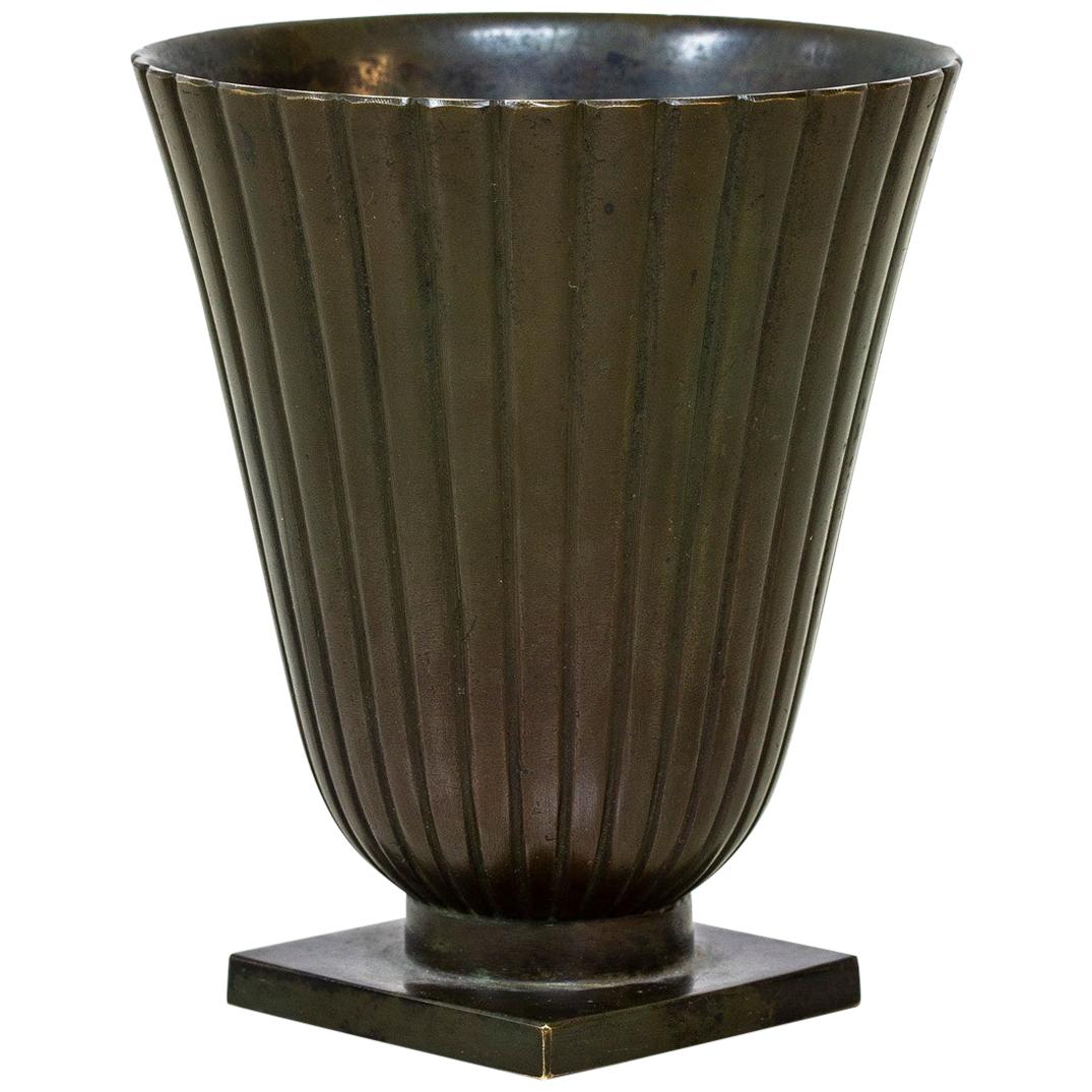 1930s Bronze Vase by Guldsmedsaktiebolaget, GAB