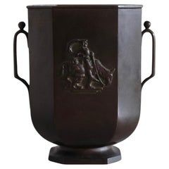 Vase en bronze des années 1930 par Just Andersen pour GAB