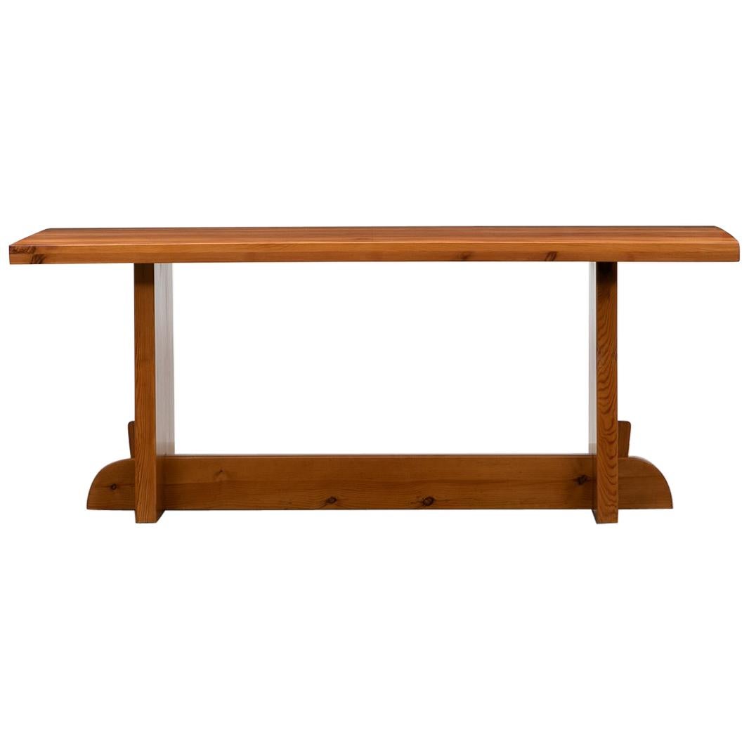 1930s Brown Wooden Pine Dining Table by Axel Einar Hjorth For Sale