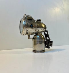 1930s Bullet Carbide Bicycle Lamp by Nirona Germany