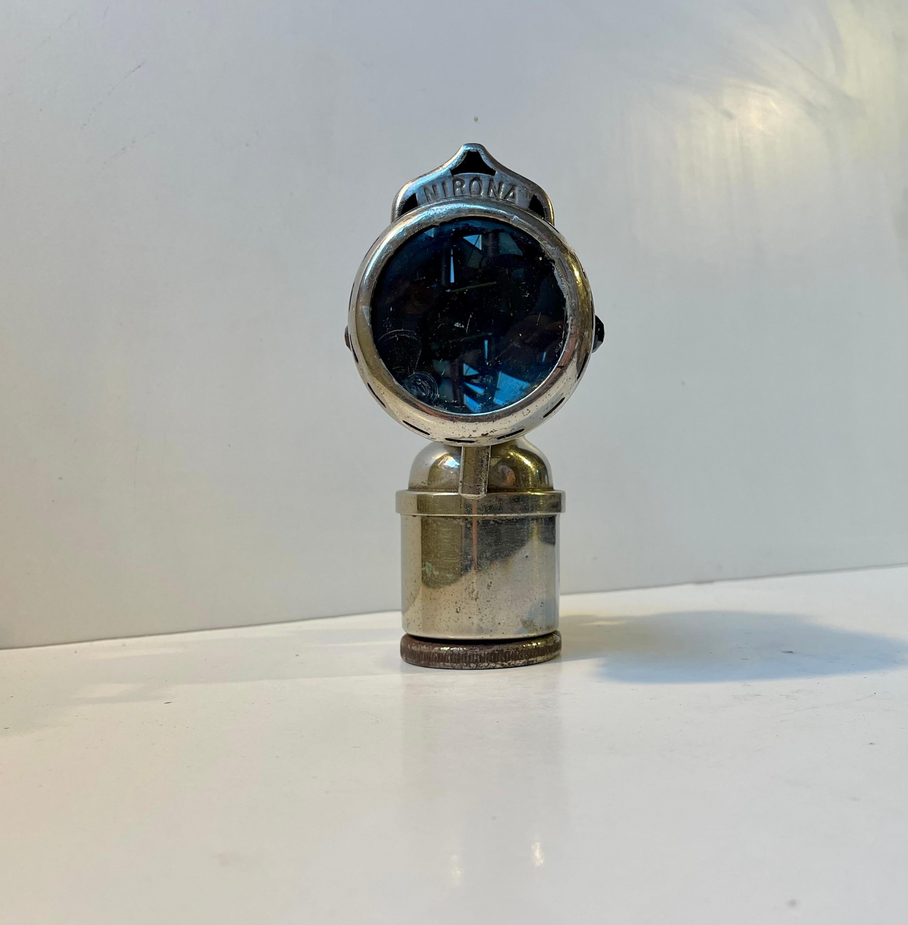 Bauhaus Lampe de bicyclette Bullet Carbide de Nirona, Allemagne, années 1930 en vente