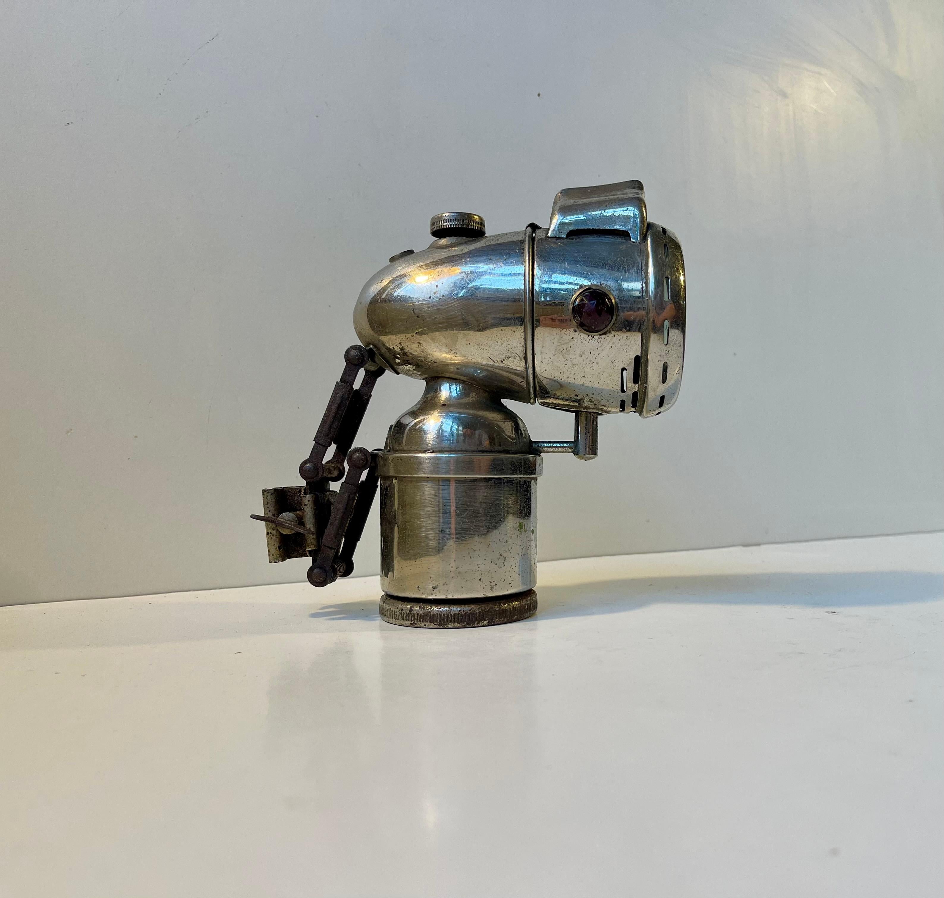 Allemand Lampe de bicyclette Bullet Carbide de Nirona, Allemagne, années 1930 en vente