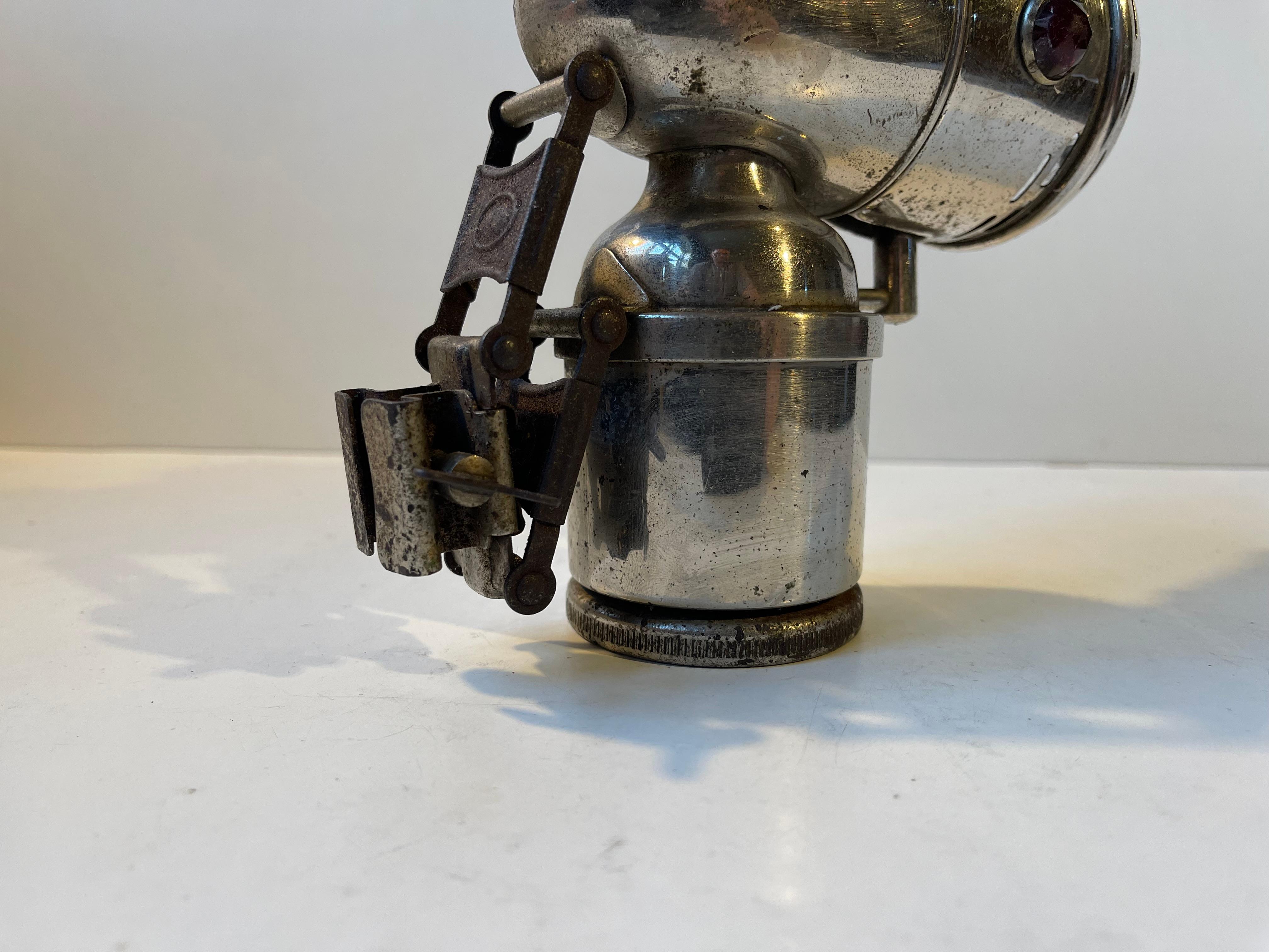 Lampe de bicyclette Bullet Carbide de Nirona, Allemagne, années 1930 État moyen - En vente à Esbjerg, DK