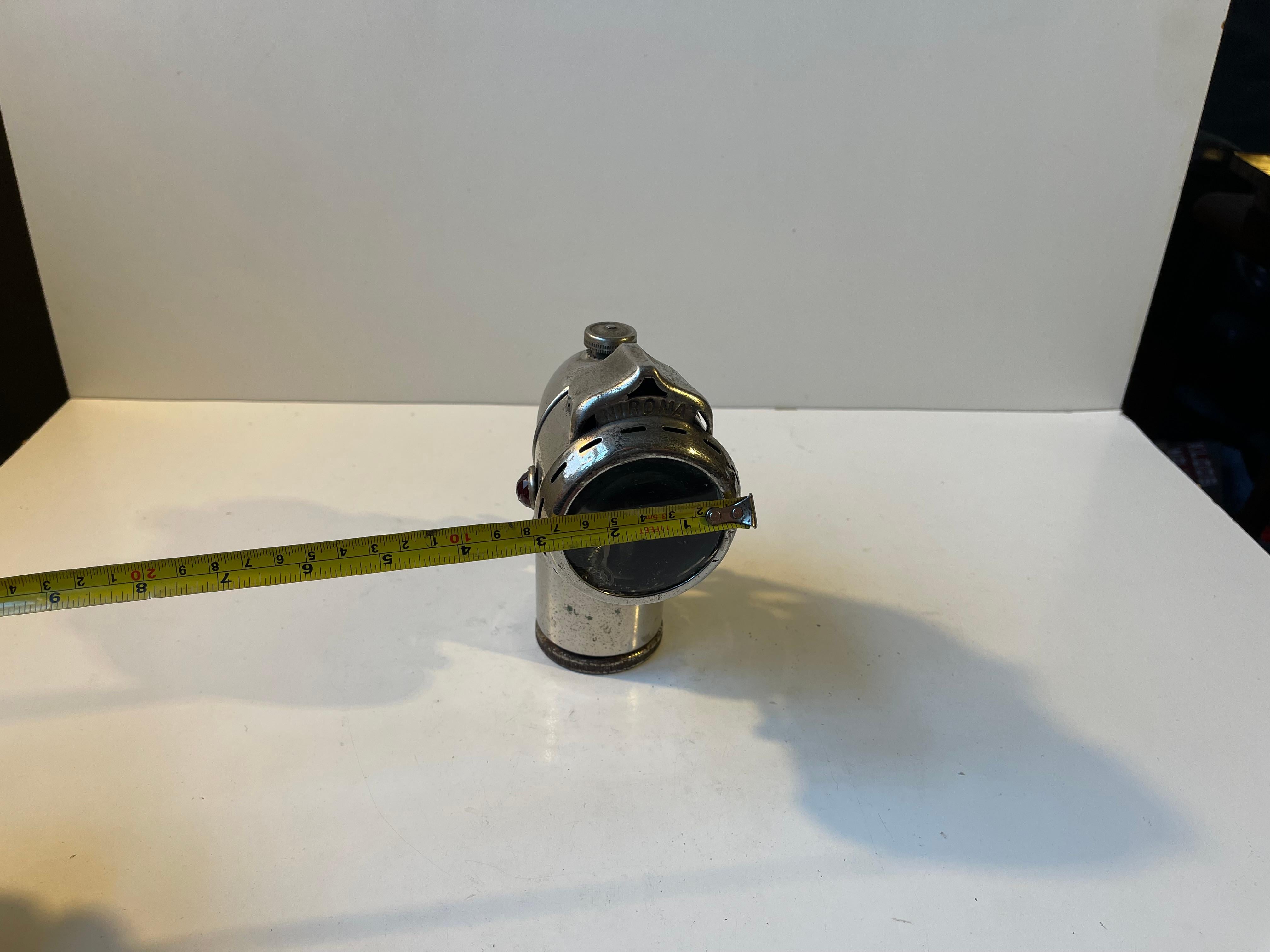 Lampe de bicyclette Bullet Carbide de Nirona, Allemagne, années 1930 en vente 2