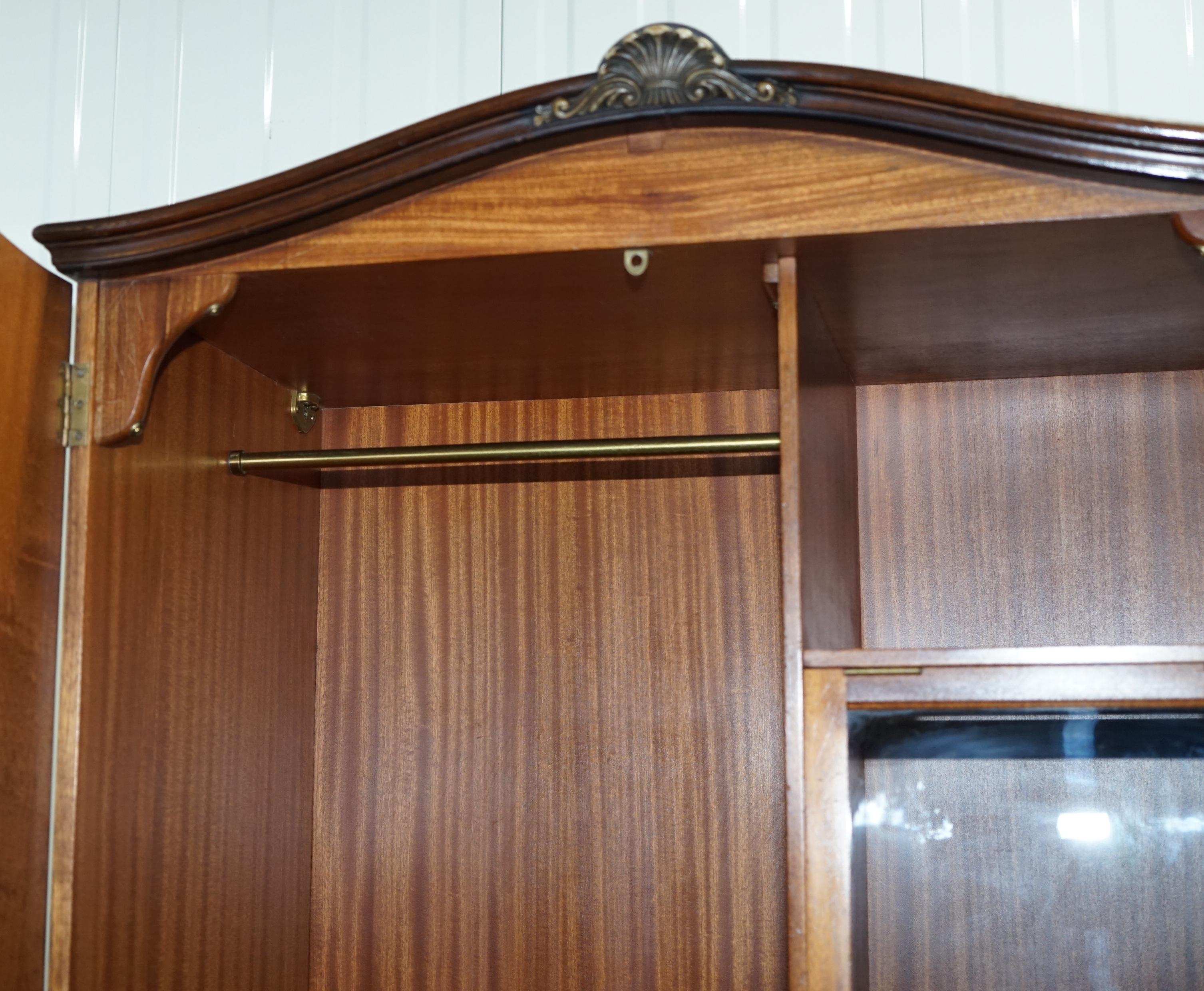 1930s Burr Walnut Double Bank Wardrobe and Pigeon Holes One of Two Part of Suite 6