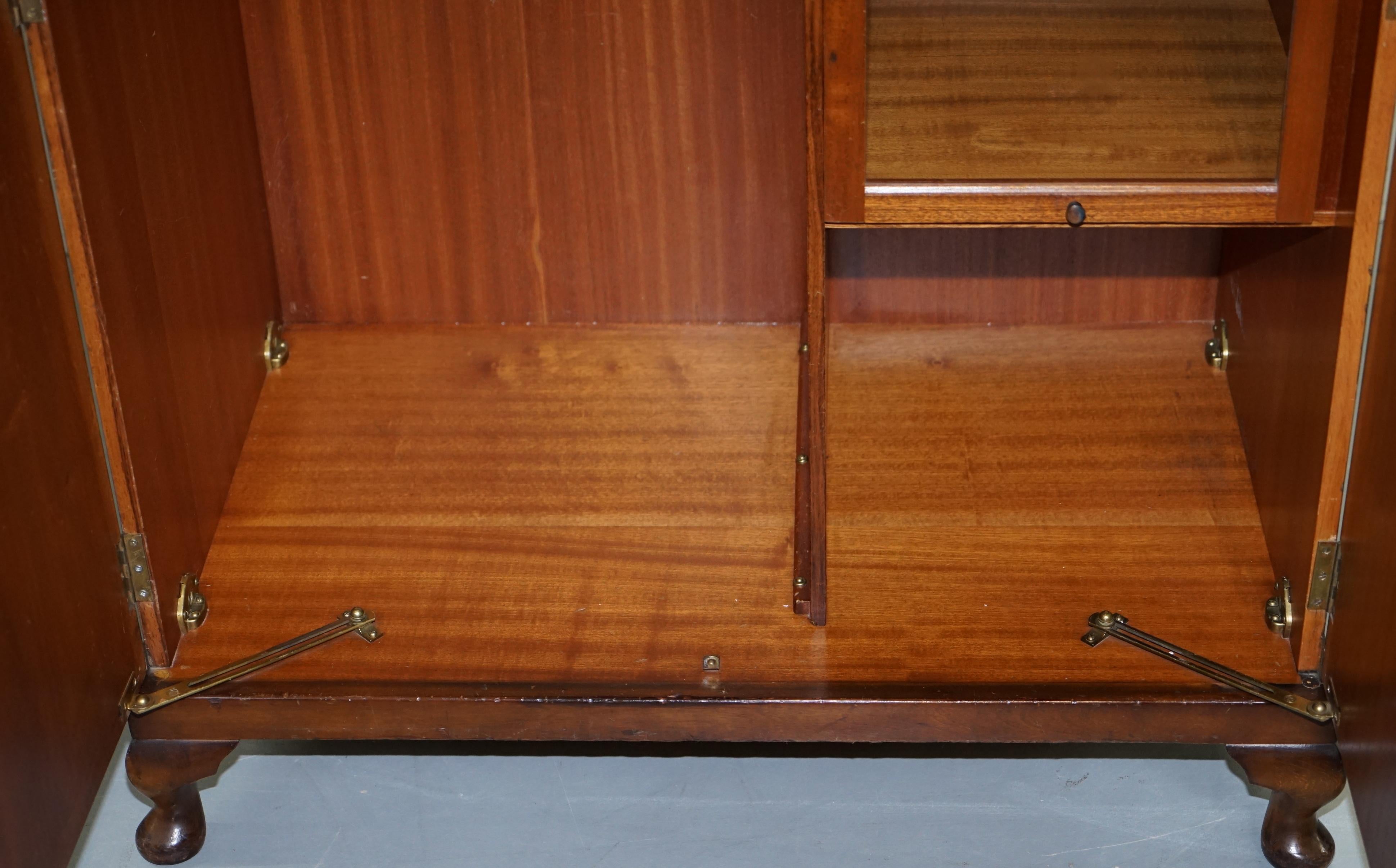 1930s Burr Walnut Double Bank Wardrobe and Pigeon Holes One of Two Part of Suite 11